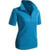 CLOVERY Women's SportWear POLO Shirt Zip-up Pocket Short Sleeve