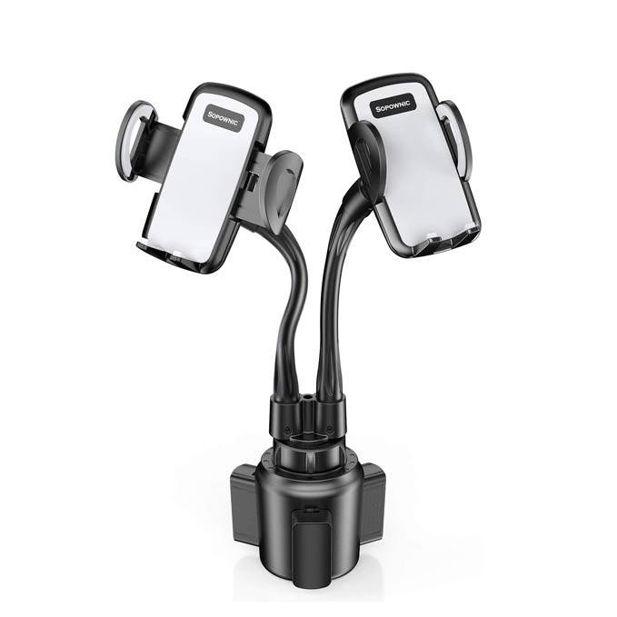  TIVORAZ Dual Phone Holder for Car Cup Holder – Double